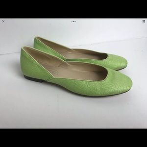 Talbots Women’s Green Weave Ballet Flats Sz 5.5 M